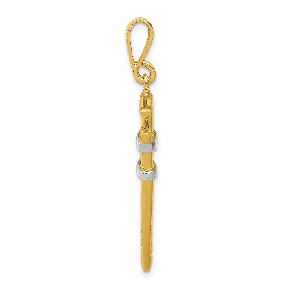 10k & Rhodium 3-D Pipe Wrench Charm (10A2197)
