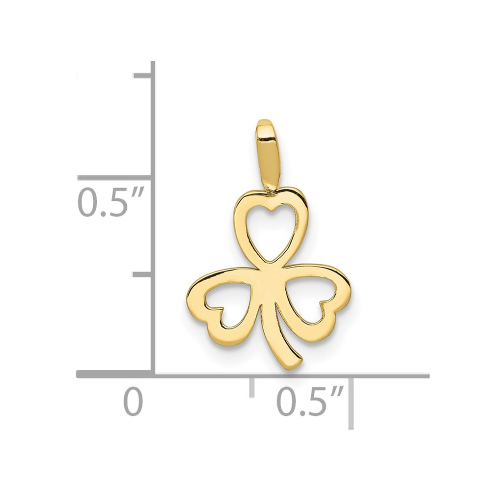 10k Heart Clover Charm (10A9503)