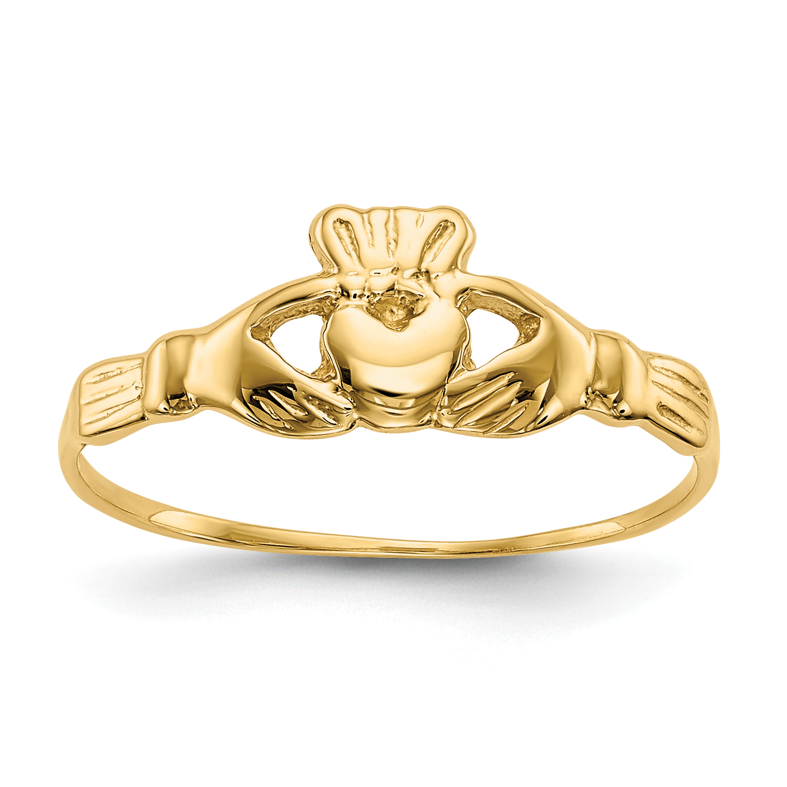 10K Childs Polished Claddagh Ring (10A9520)