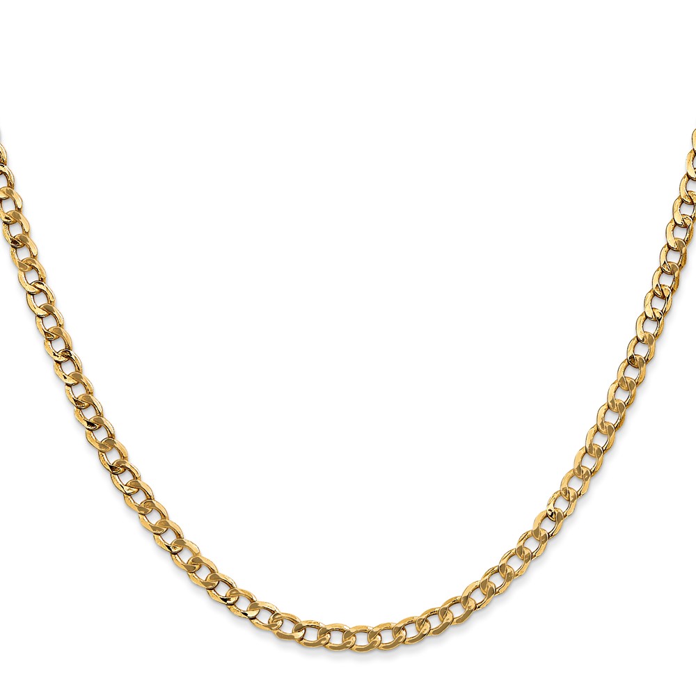 10k 3.35mm Semi-Solid Curb Link Chain (10BC106-20)