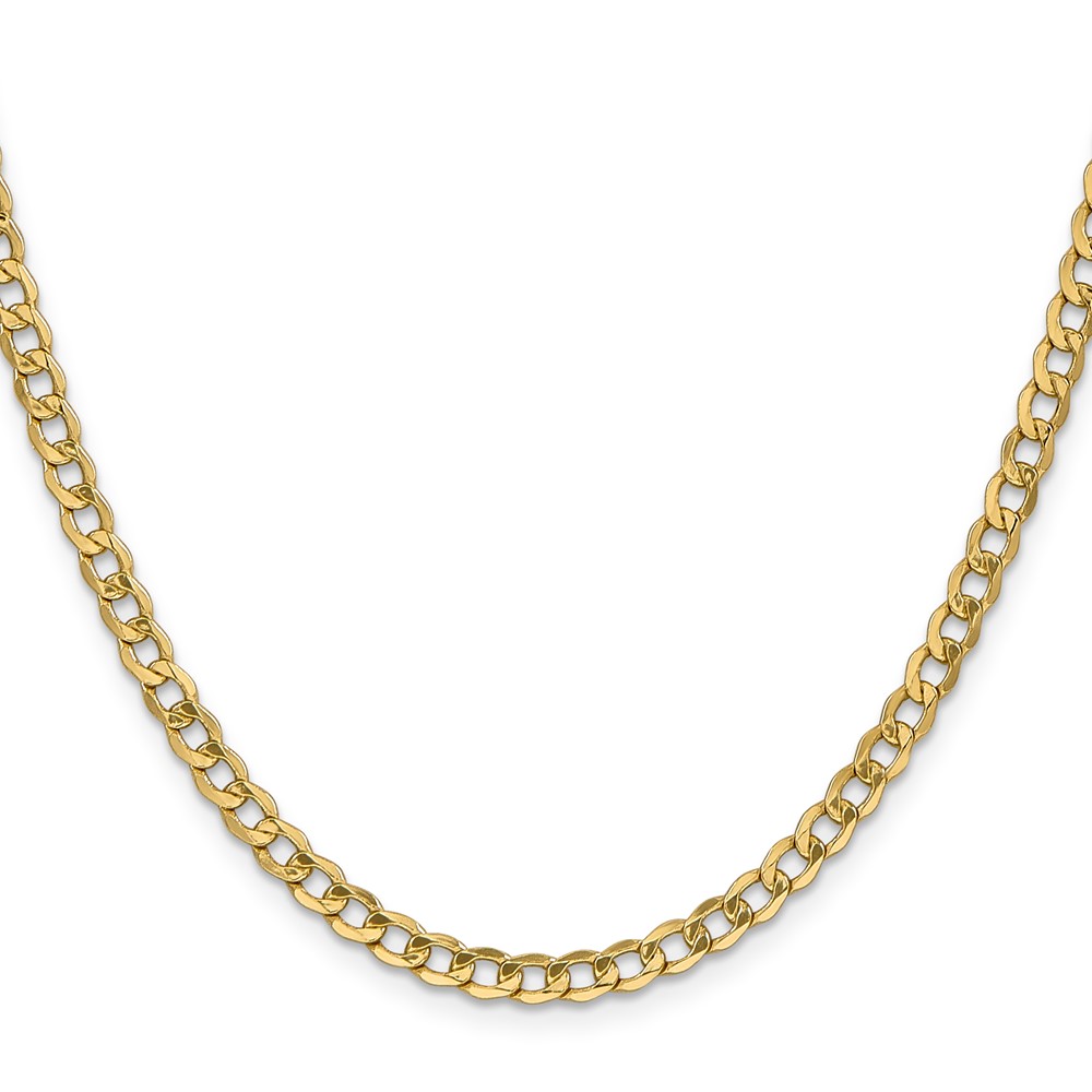 10k 4.3mm Semi-Solid Curb Link Chain (10BC107-16)