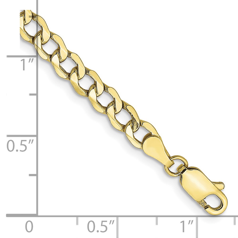 10k 4.3mm Semi-Solid Curb Link Chain (10BC107-7)