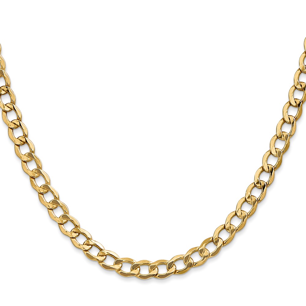 10k 5.25mm Semi-Solid Curb Link Chain (10BC108-16)