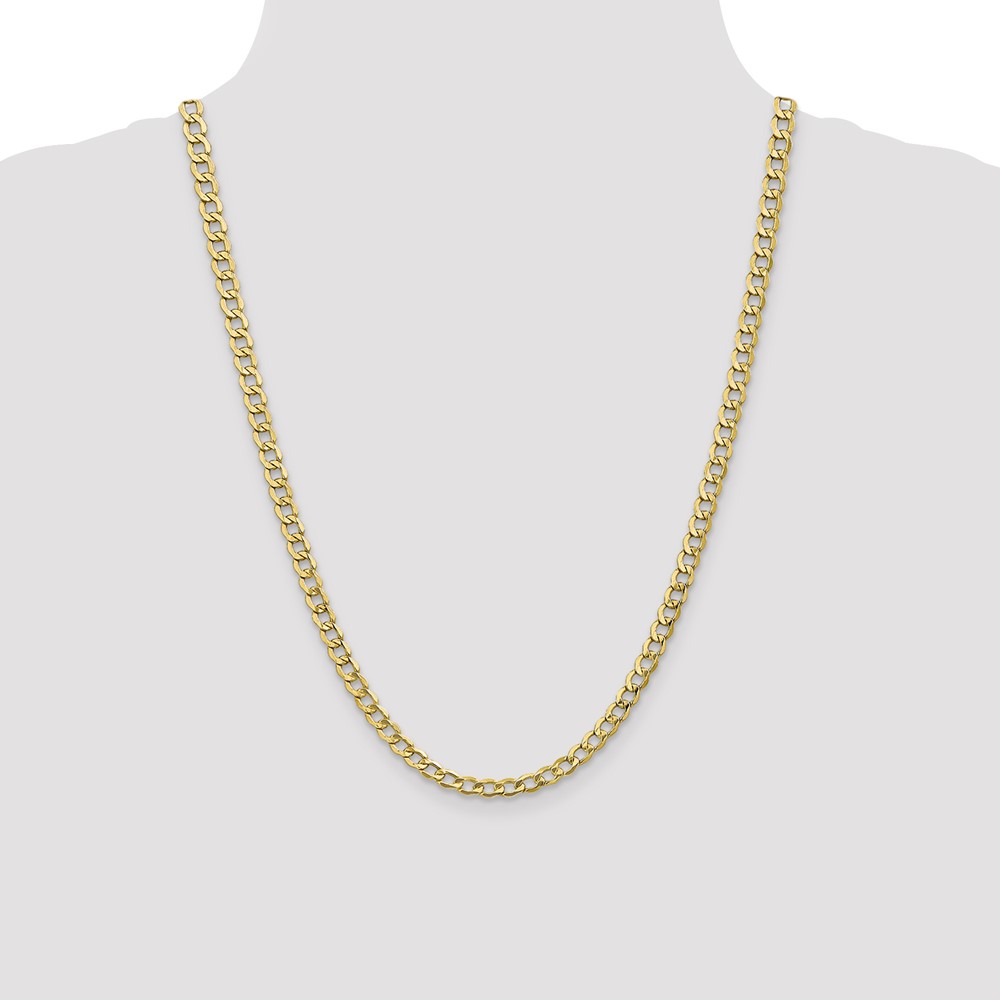 10k 5.25mm Semi-Solid Curb Link Chain (10BC108-24)