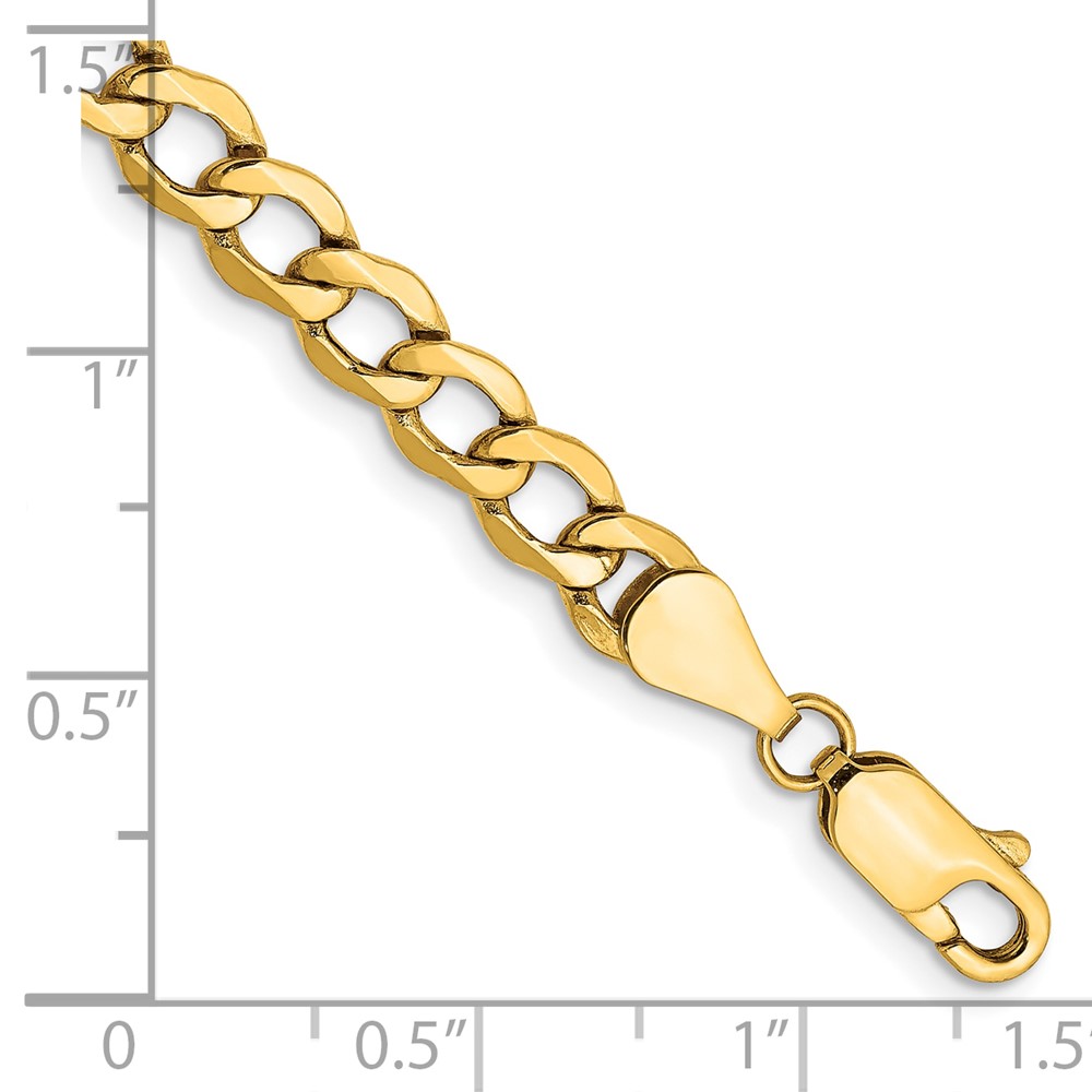 10k 5.25mm Semi-Solid Curb Link Chain (10BC108-9)