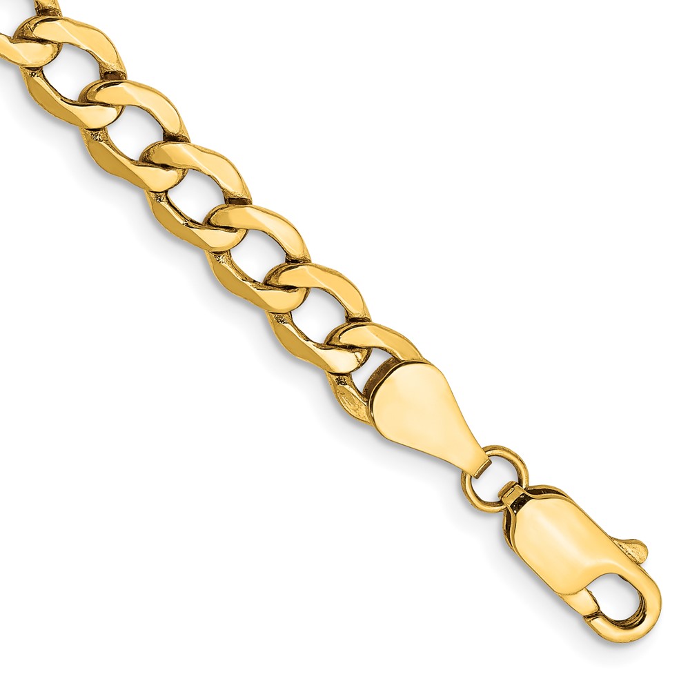 10k 5.25mm Semi-Solid Curb Link Chain (10BC108-9)