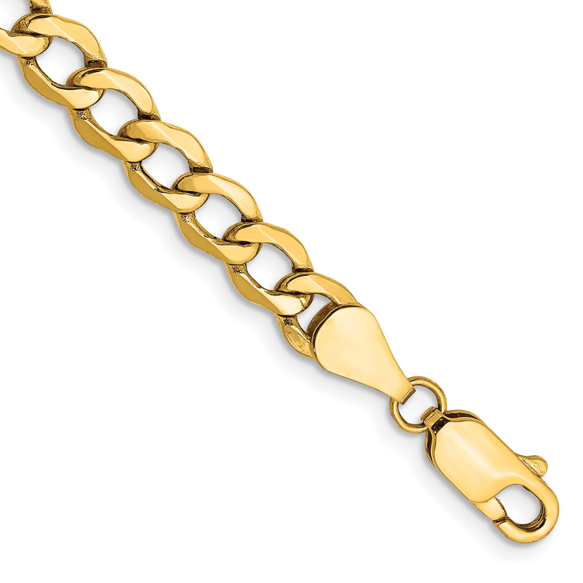 10k 5.25mm Semi-Solid Curb Link Chain (10BC108-7)