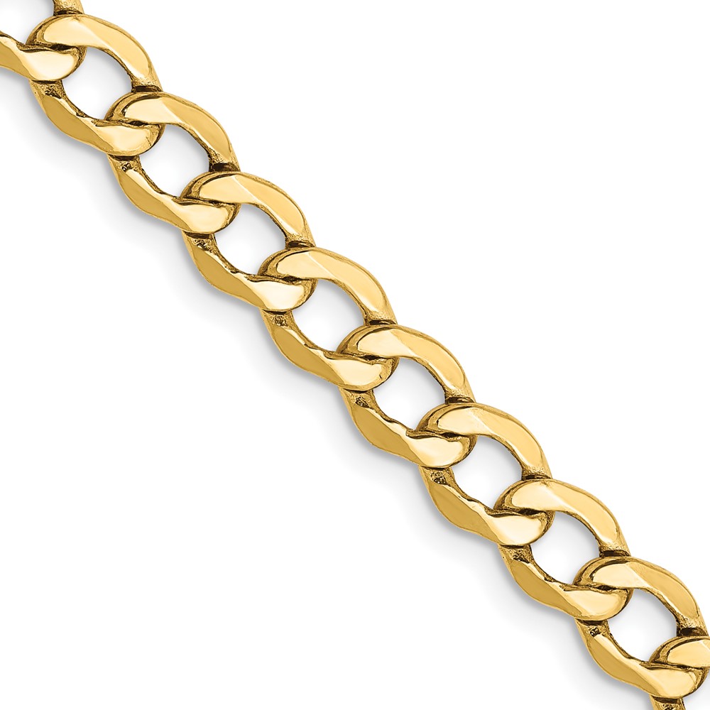 10k 5.25mm Semi-Solid Curb Link Chain (10BC108-16)