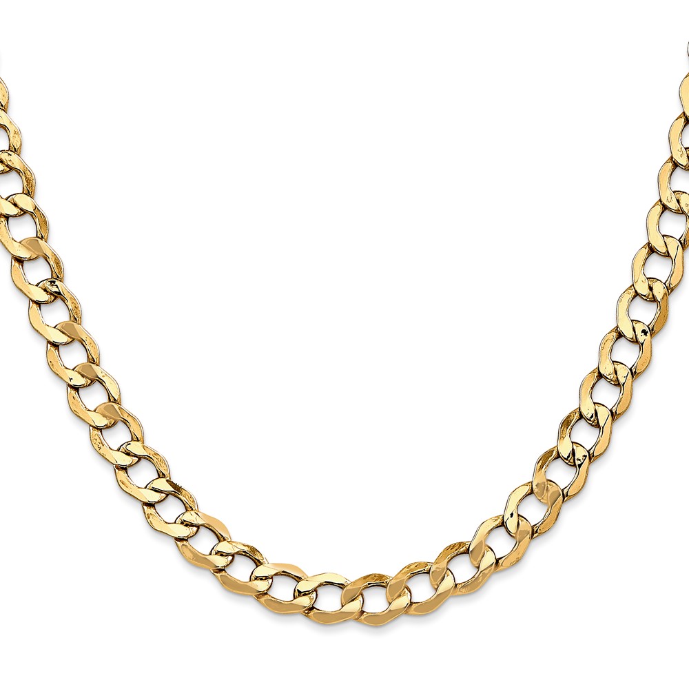 10k 6.5mm Semi-Solid Curb Link Chain (10BC109-18)