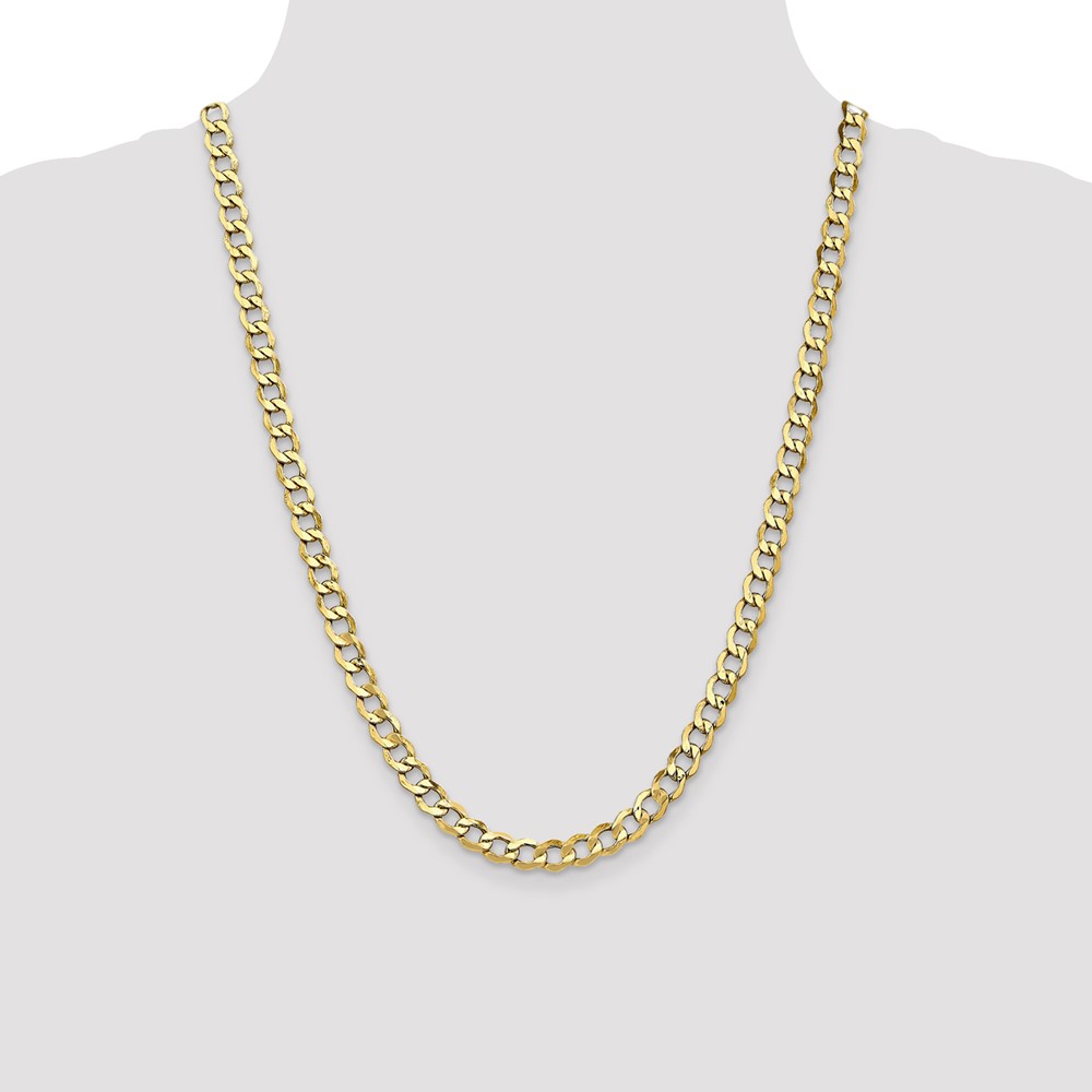 10k 6.5mm Semi-Solid Curb Link Chain (10BC109-24)