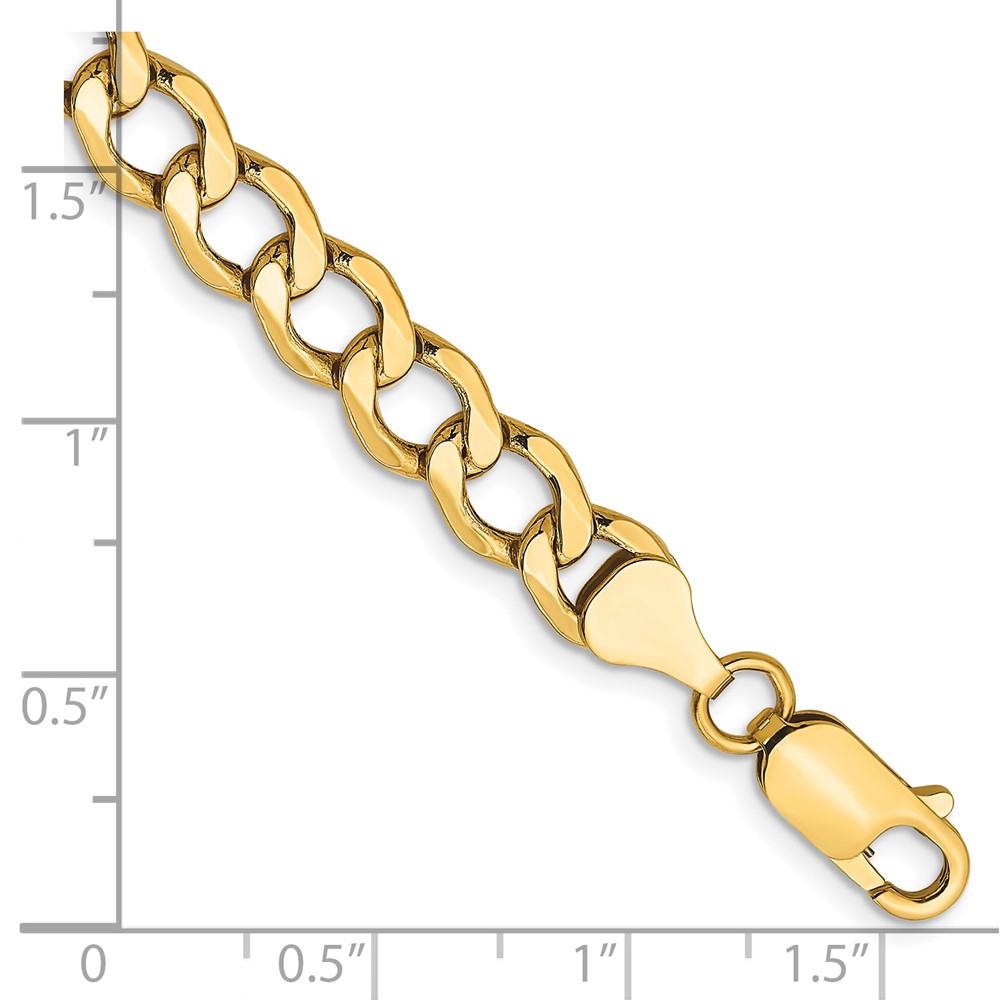 10k 6.5mm Semi-Solid Curb Link Chain (10BC109-7)