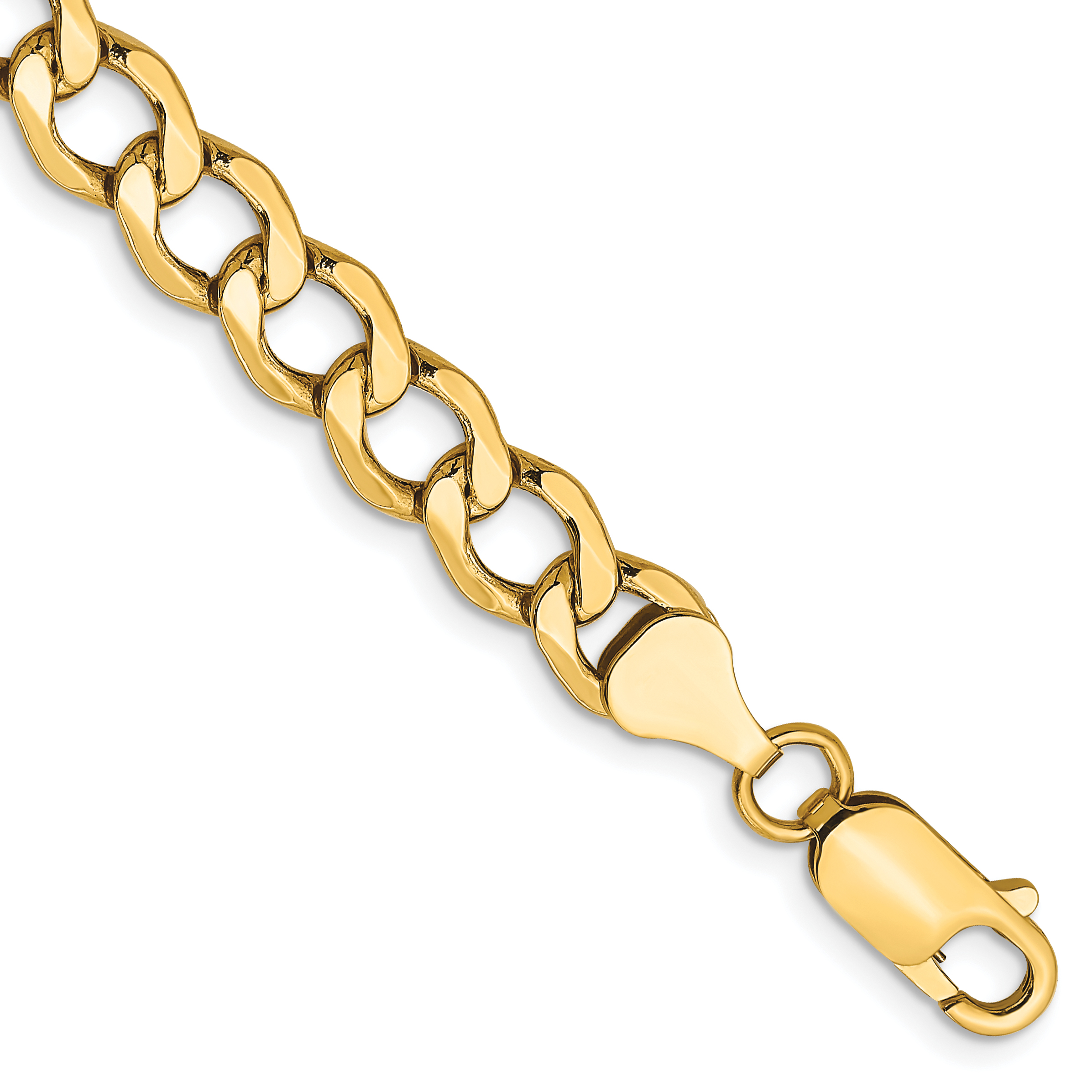 10k 6.5mm Semi-Solid Curb Link Chain (10BC109-9)