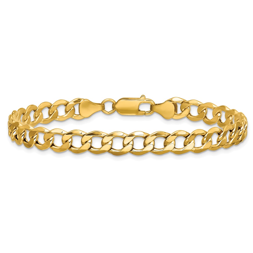 10k 6.5mm Semi-Solid Curb Link Chain (10BC109-8)