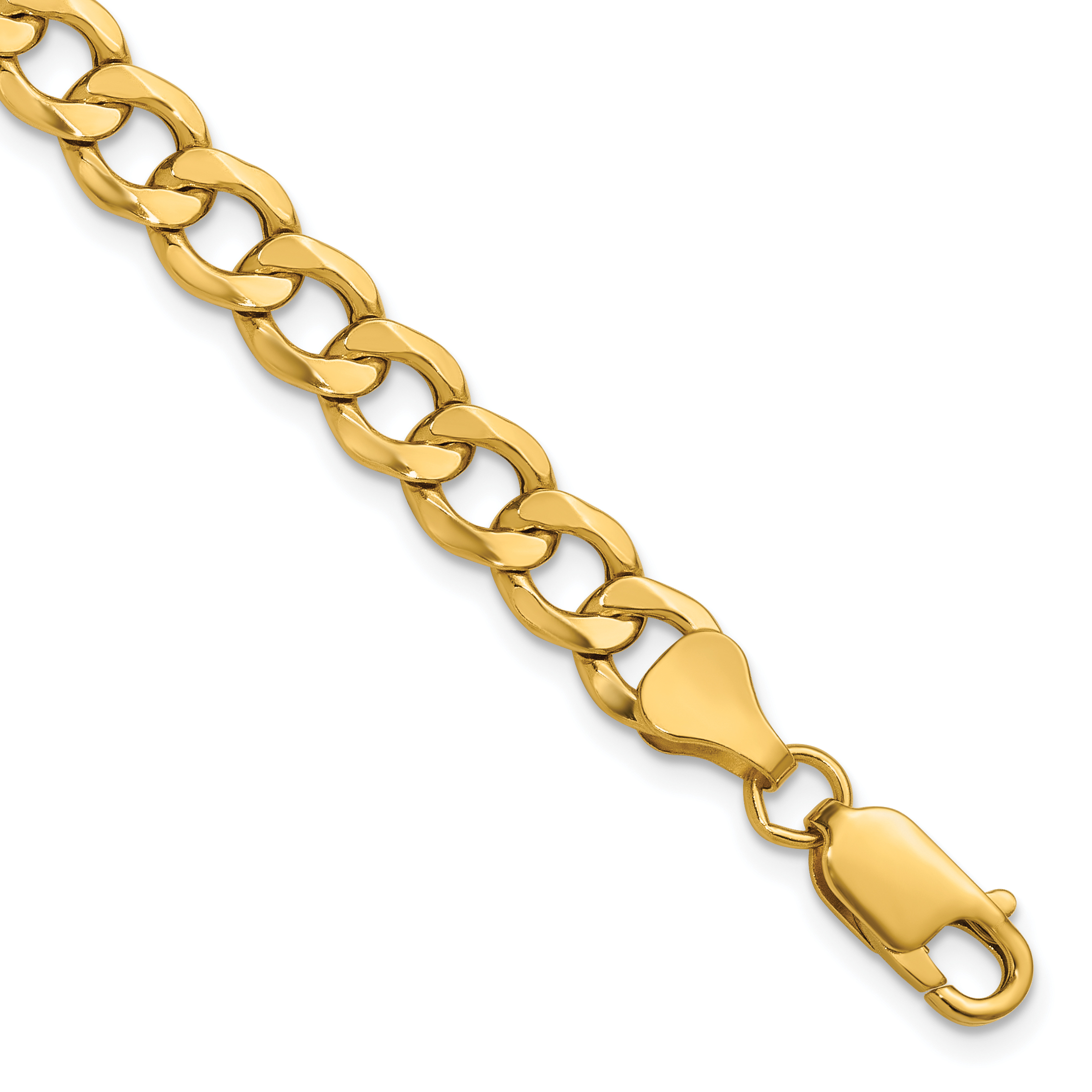 10k 6.5mm Semi-Solid Curb Link Chain (10BC109-18)