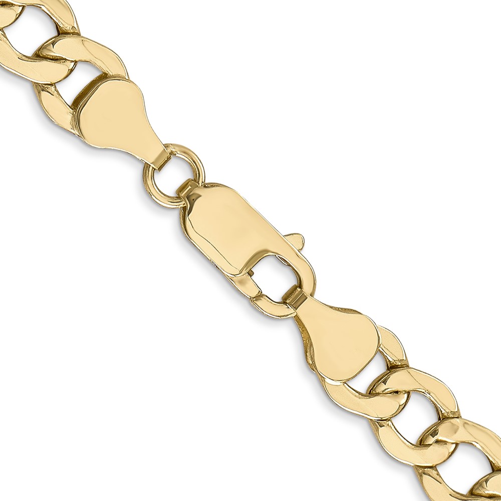 10k 7mm Semi-Solid Curb Link Chain (10BC110-20)
