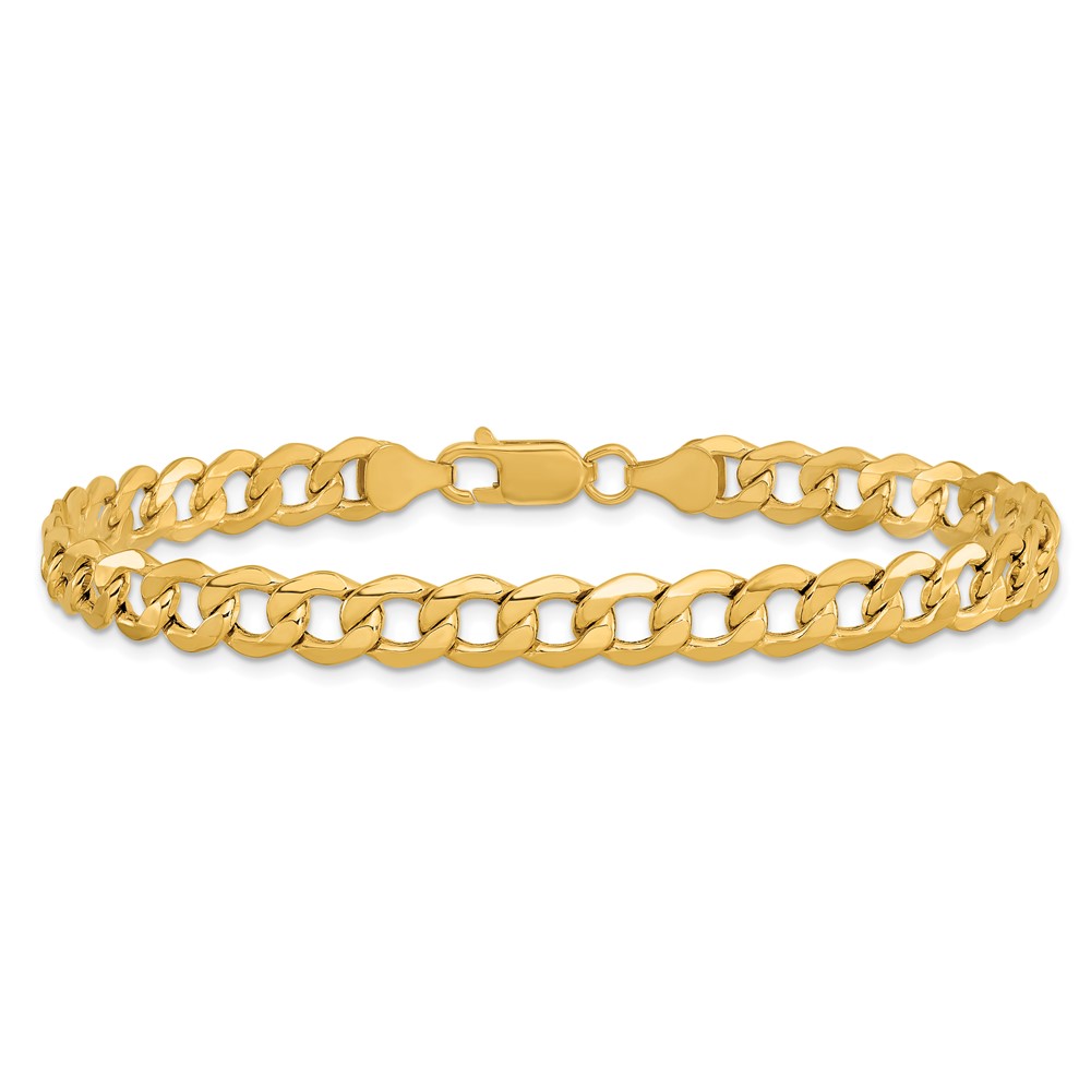 10k 7mm Semi-Solid Curb Link Chain (10BC110-9)