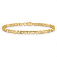 10K 3.2mm Yellow Gold Semi-Solid Anchor Chain view 3