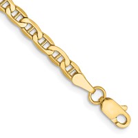 10K 3.2mm Yellow Gold Semi-Solid Anchor Chain view 1