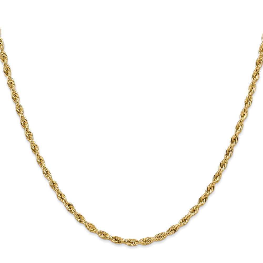 10k 3mm Semi-Solid Rope Chain (10BC133-18)