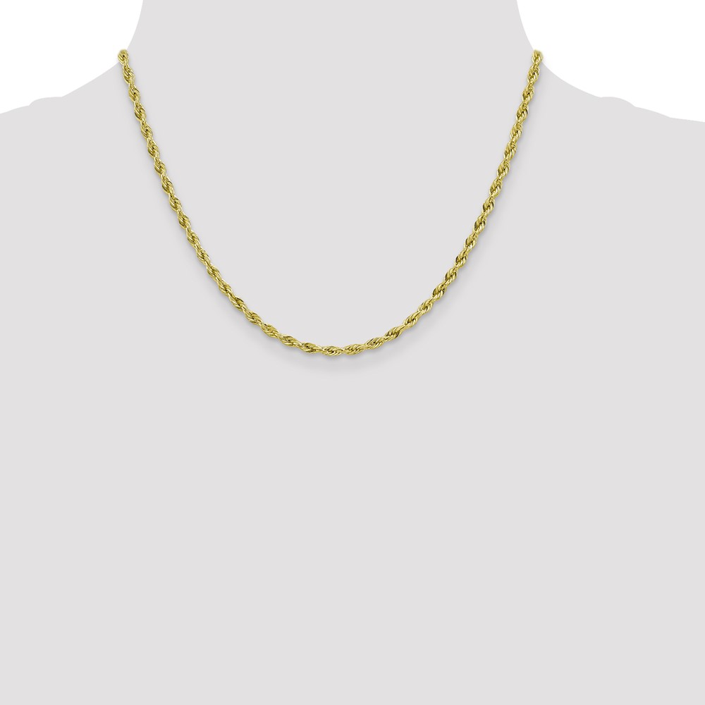 10k 3mm Semi-Solid Rope Chain (10BC133-18)