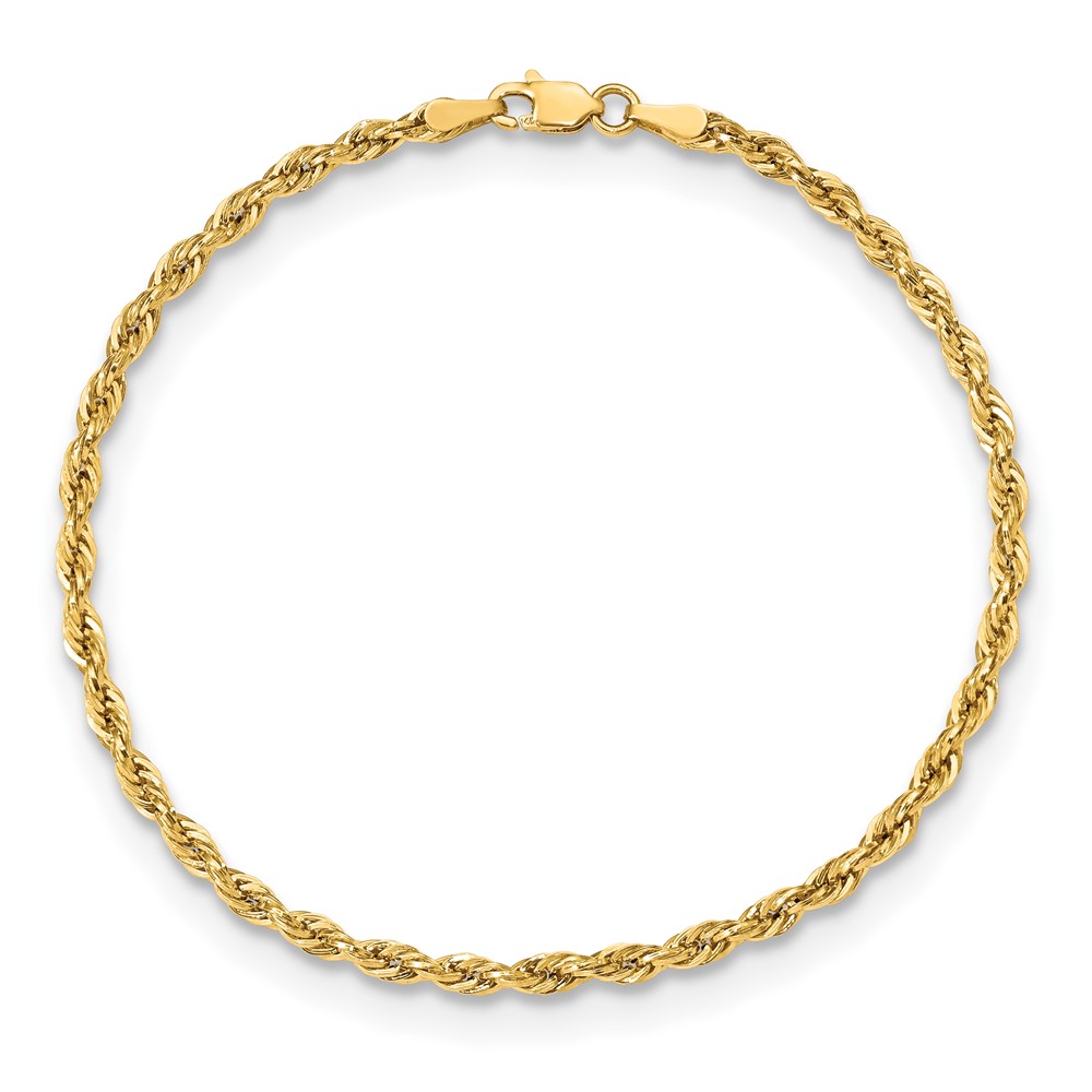 10k 3mm Semi-Solid Rope Chain (10BC133-9)