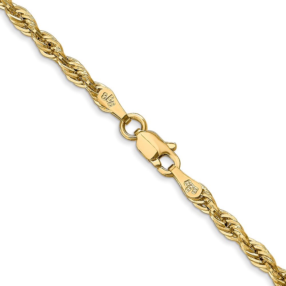 10k 2.8mm Semi-Solid Rope Chain (10BC134-28)