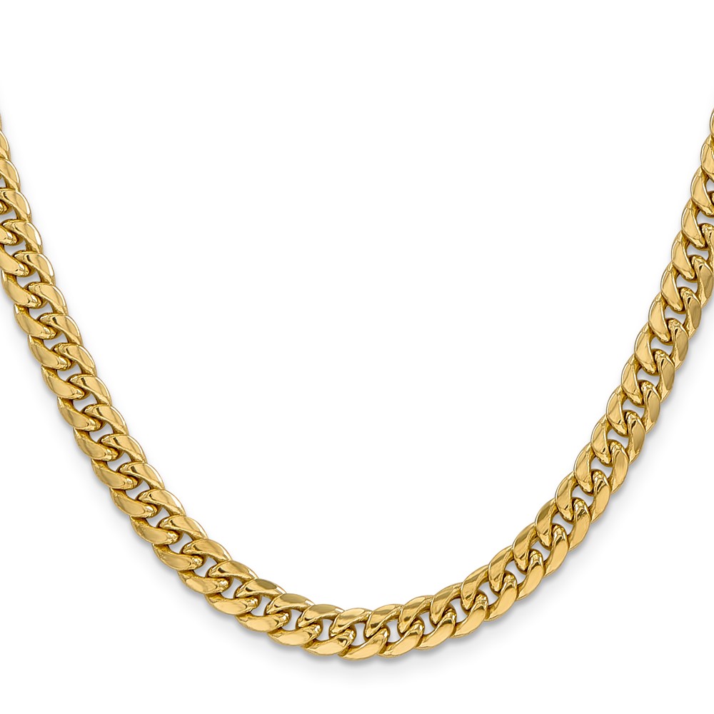 10k 6mm Semi-Solid Miami Cuban Chain (10BC154-20)