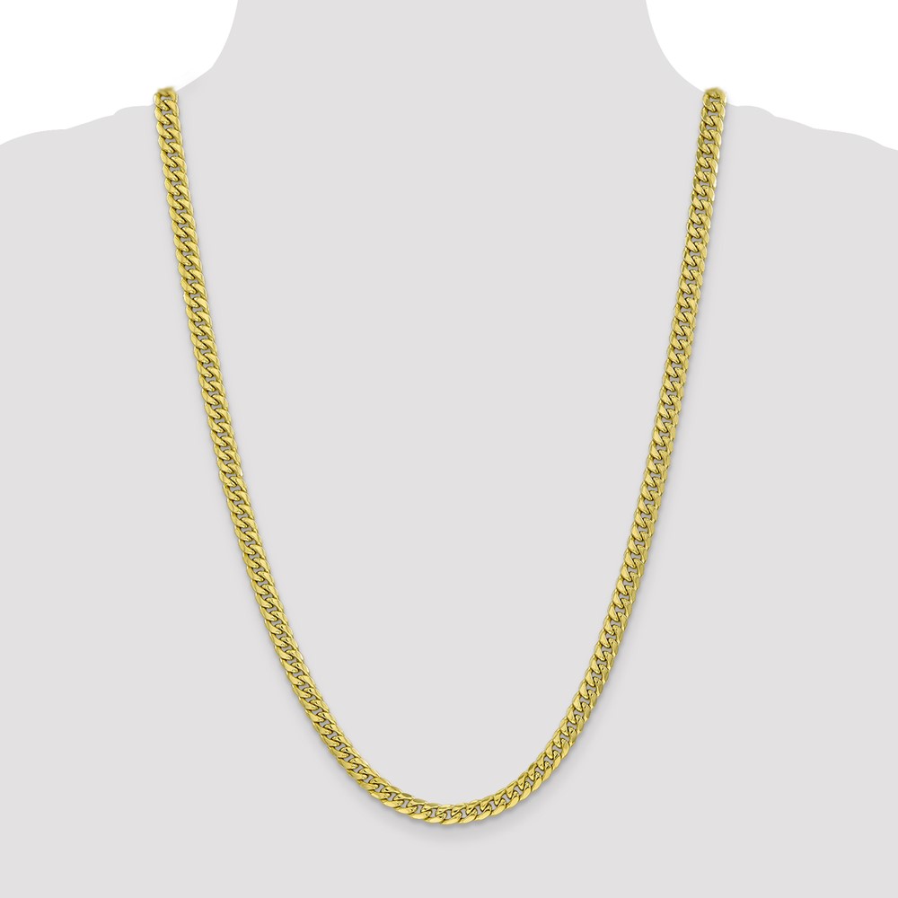 10k 6mm Semi-Solid Miami Cuban Chain (10BC154-26)