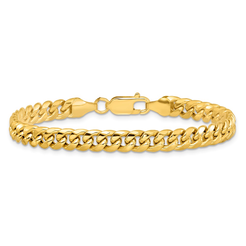 10k 6mm Semi-Solid Miami Cuban Chain (10BC154-7)