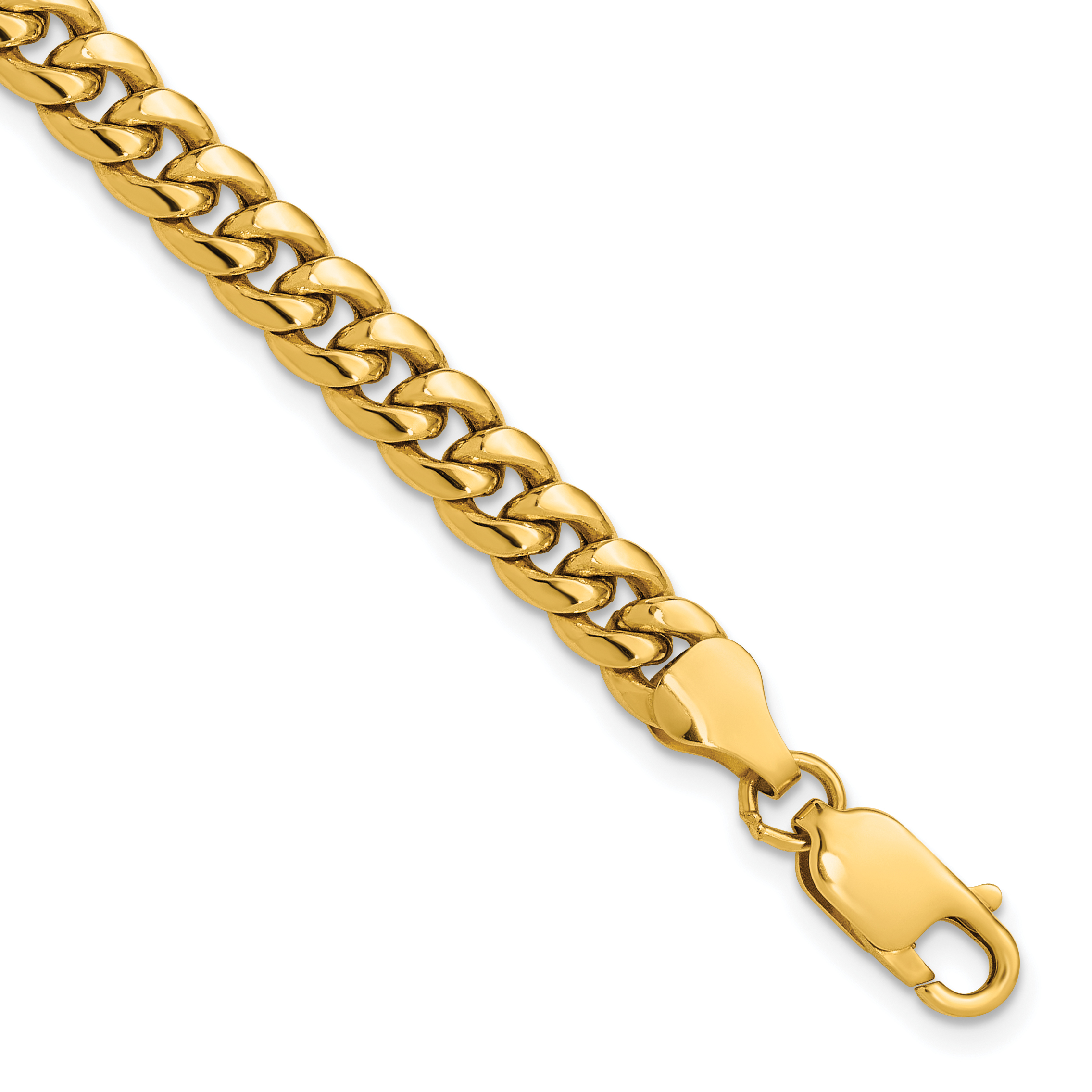 10k 6mm Semi-Solid Miami Cuban Chain (10BC154-8)