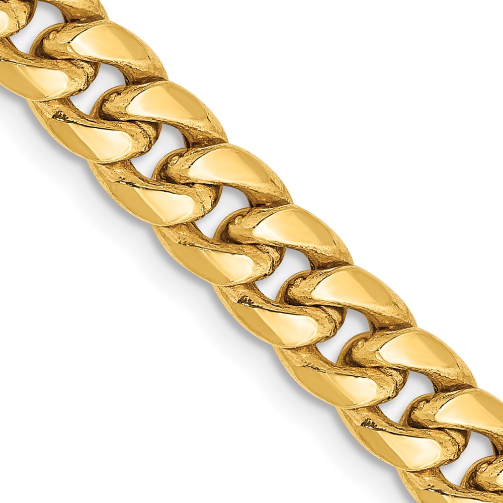 10k 6mm Semi-Solid Miami Cuban Chain (10BC154-18)