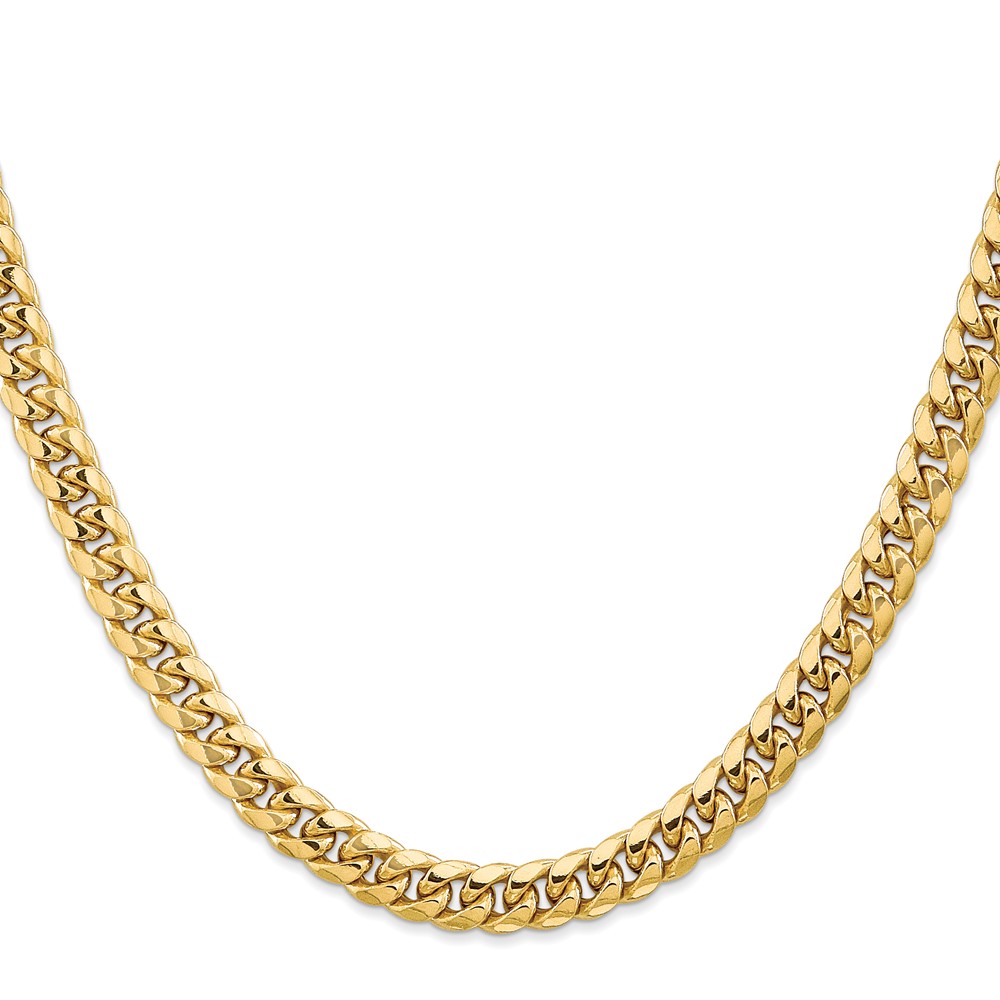 10k 6.75mm Semi-Solid Miami Cuban Chain (10BC155-24)