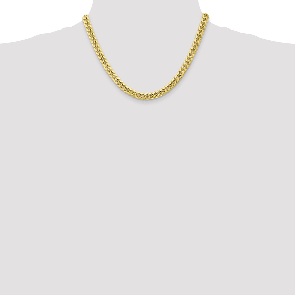 10k 6.75mm Semi-Solid Miami Cuban Chain (10BC155-18)