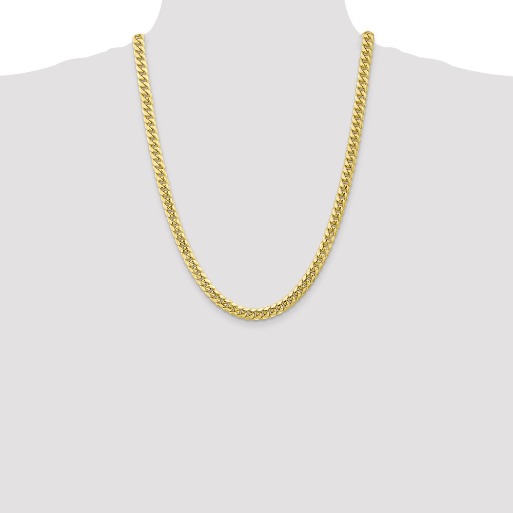 10k 6.75mm Semi-Solid Miami Cuban Chain (10BC155-24)