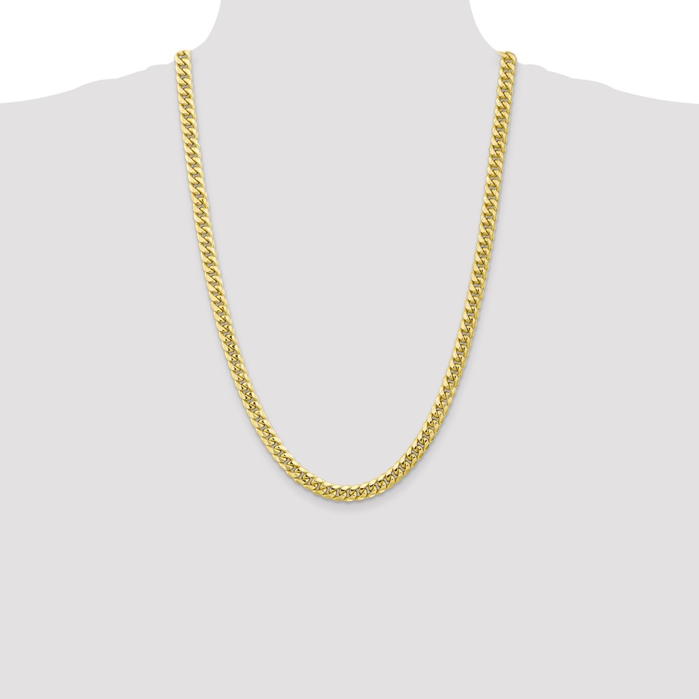 10k 6.75mm Semi-Solid Miami Cuban Chain (10BC155-26)