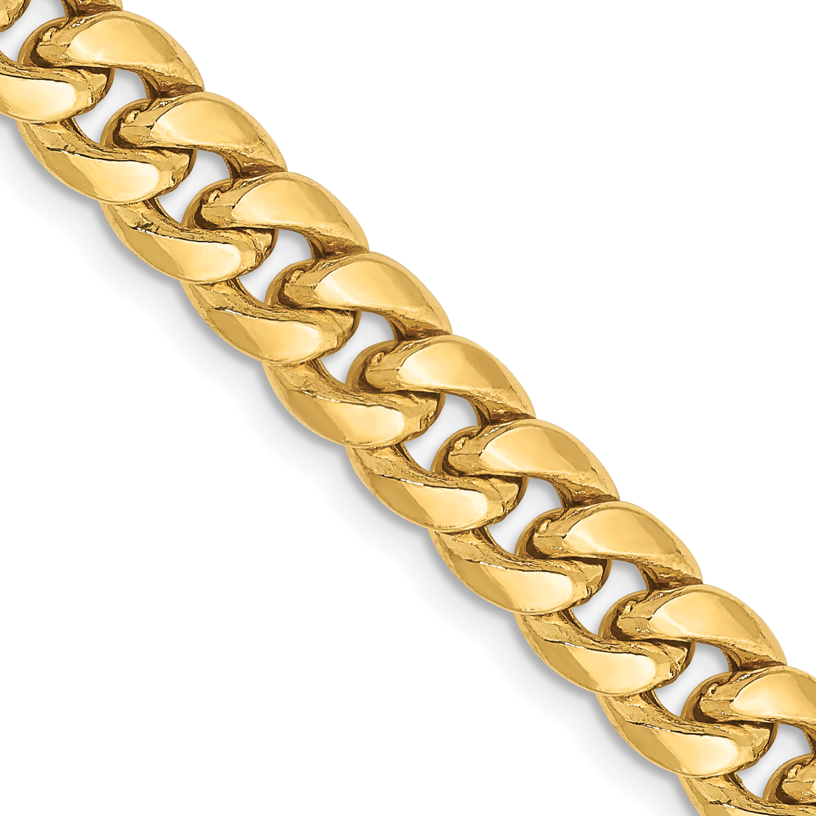 10k 6.75mm Semi-Solid Miami Cuban Chain (10BC155-18)