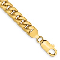 10K 7.3mm Yellow Gold Semi-Solid Miami Cuban Chain view 1