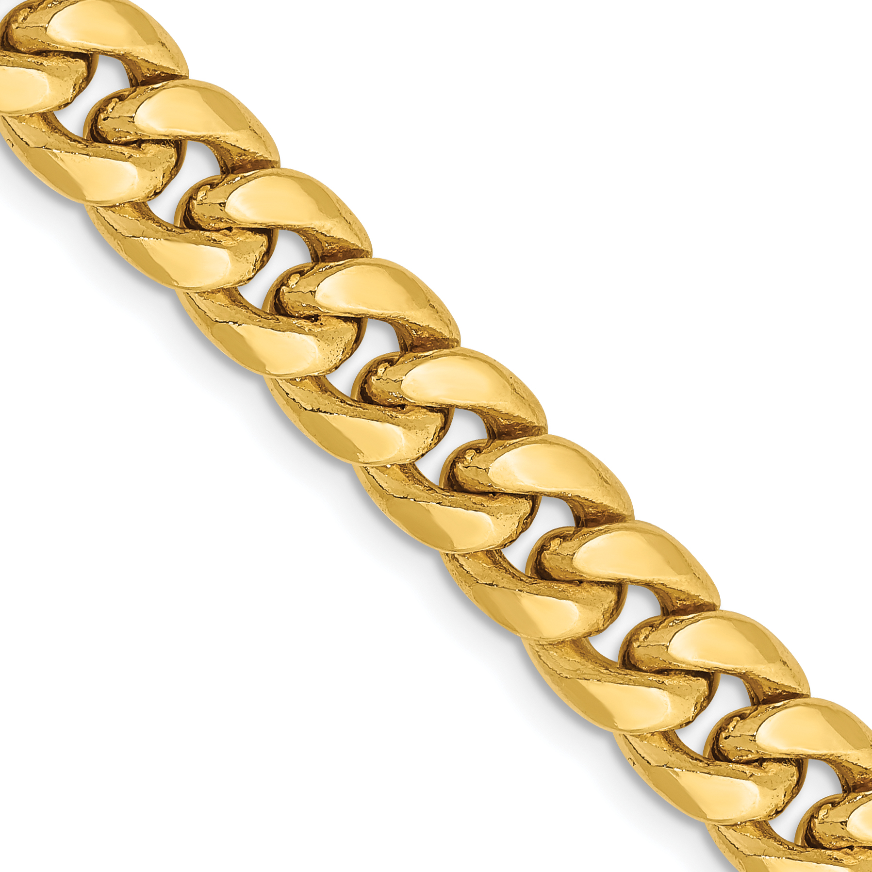 10k 7.3mm Semi-Solid Miami Cuban Chain (10BC156-20)