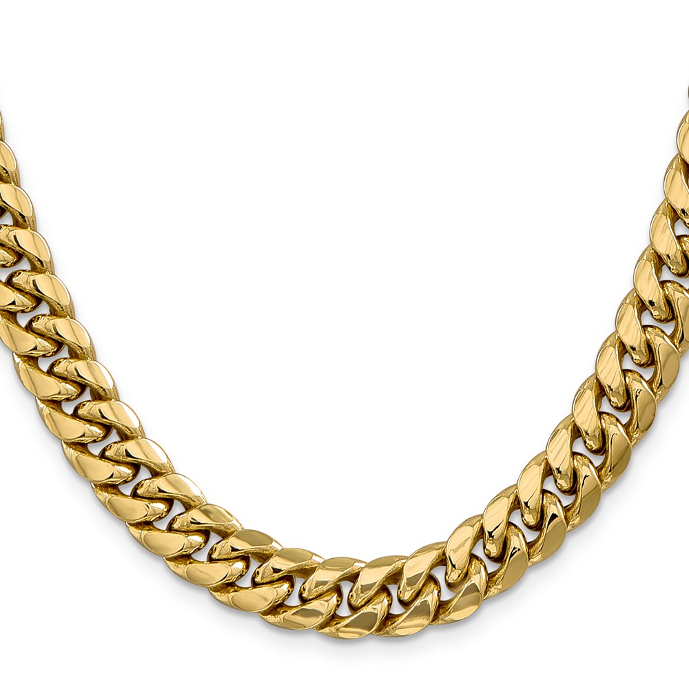 10k 9.3mm Semi-Solid Miami Cuban Chain (10BC157-22)