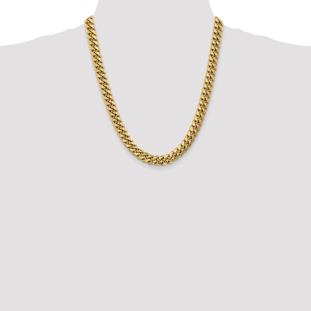 10k 9.3mm Semi-Solid Miami Cuban Chain (10BC157-22)