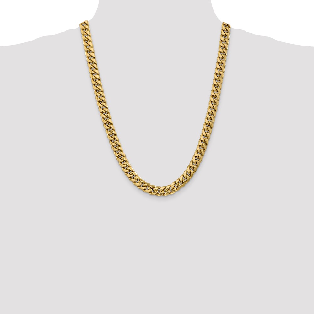 10k 9.3mm Semi-Solid Miami Cuban Chain (10BC157-24)