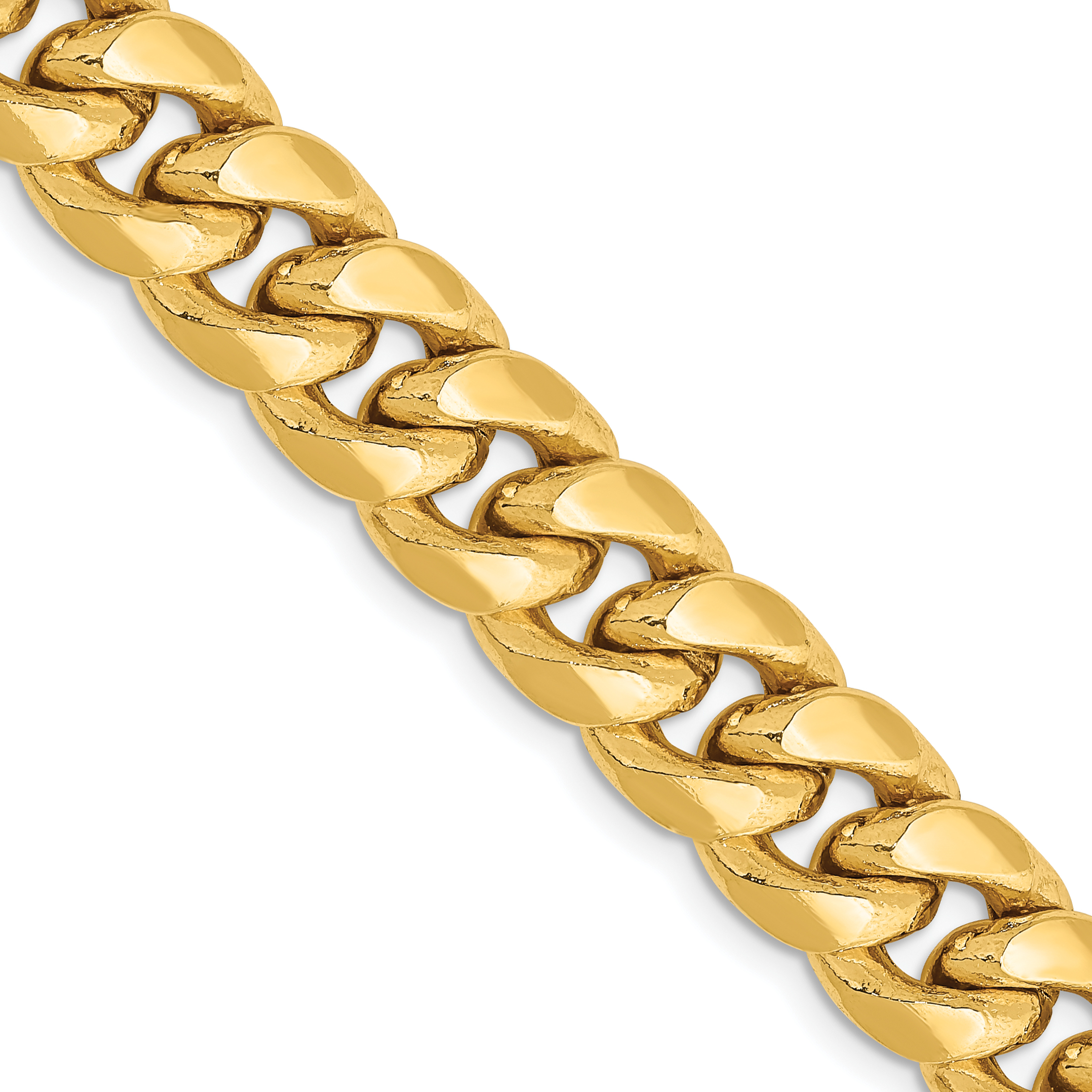 10k 9.3mm Semi-Solid Miami Cuban Chain (10BC157-22)