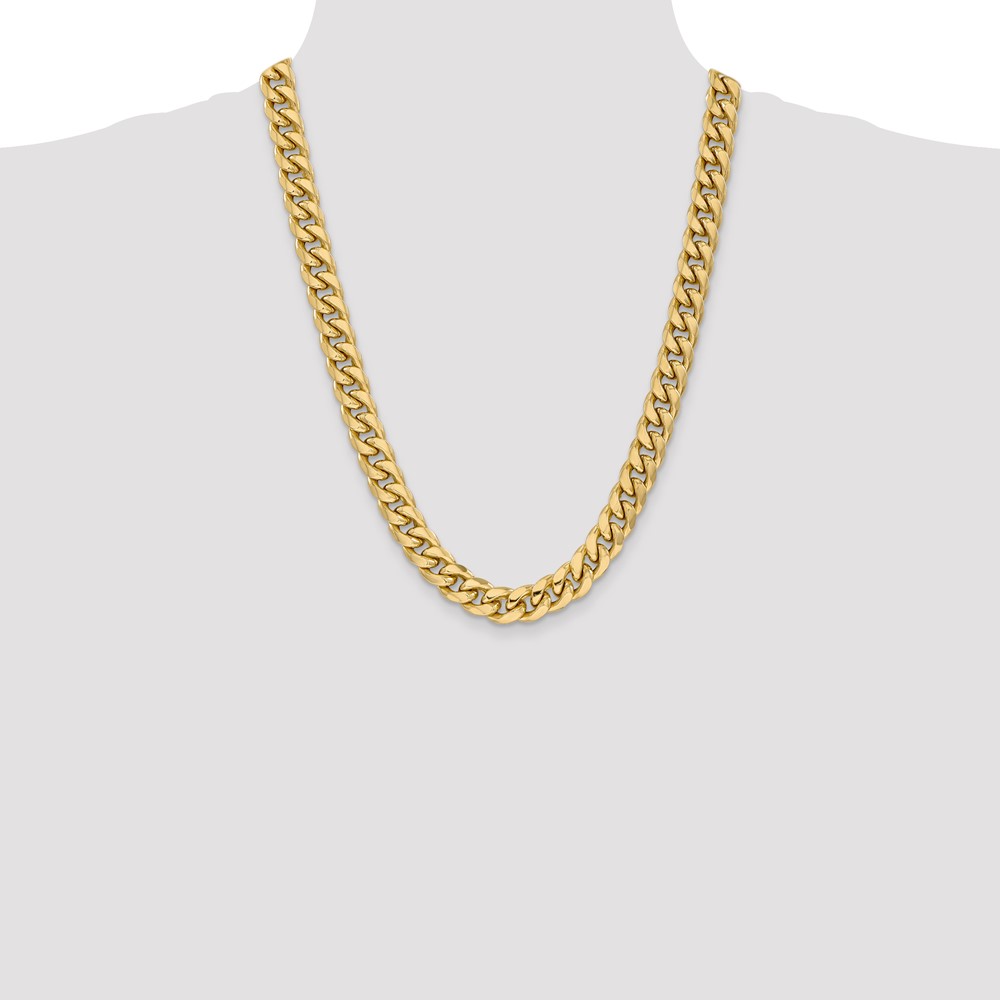 10k 11mm Semi-Solid Miami Cuban Chain (10BC158-24)