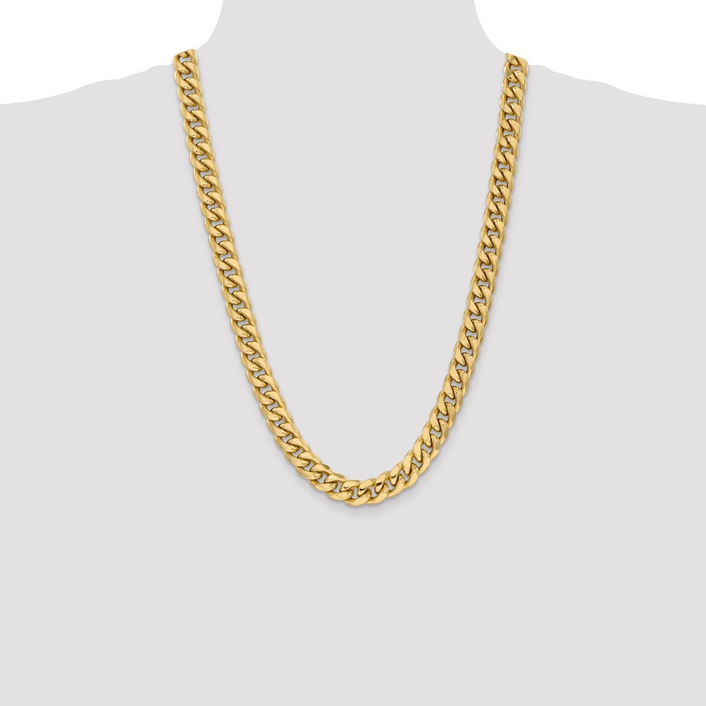 10k 11mm Semi-Solid Miami Cuban Chain (10BC158-26)