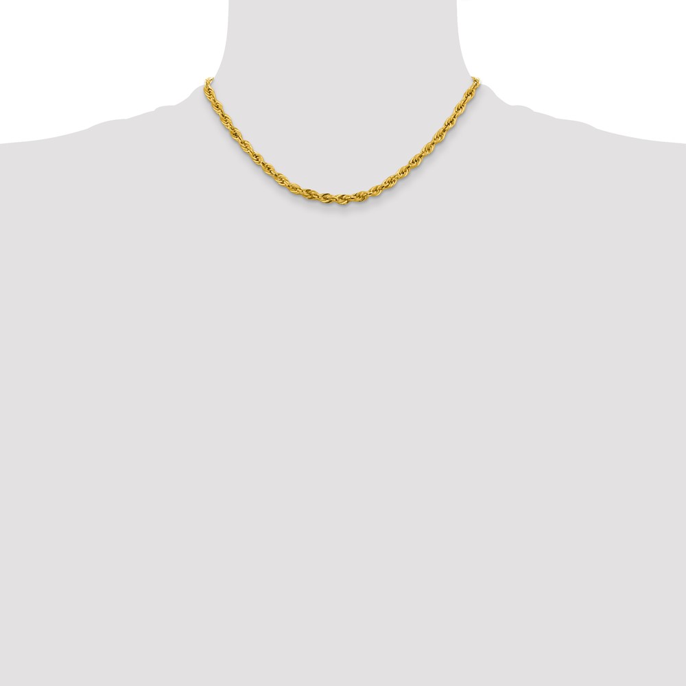 10k 4.25mm Semi-Solid Rope Chain (10BC168-16)