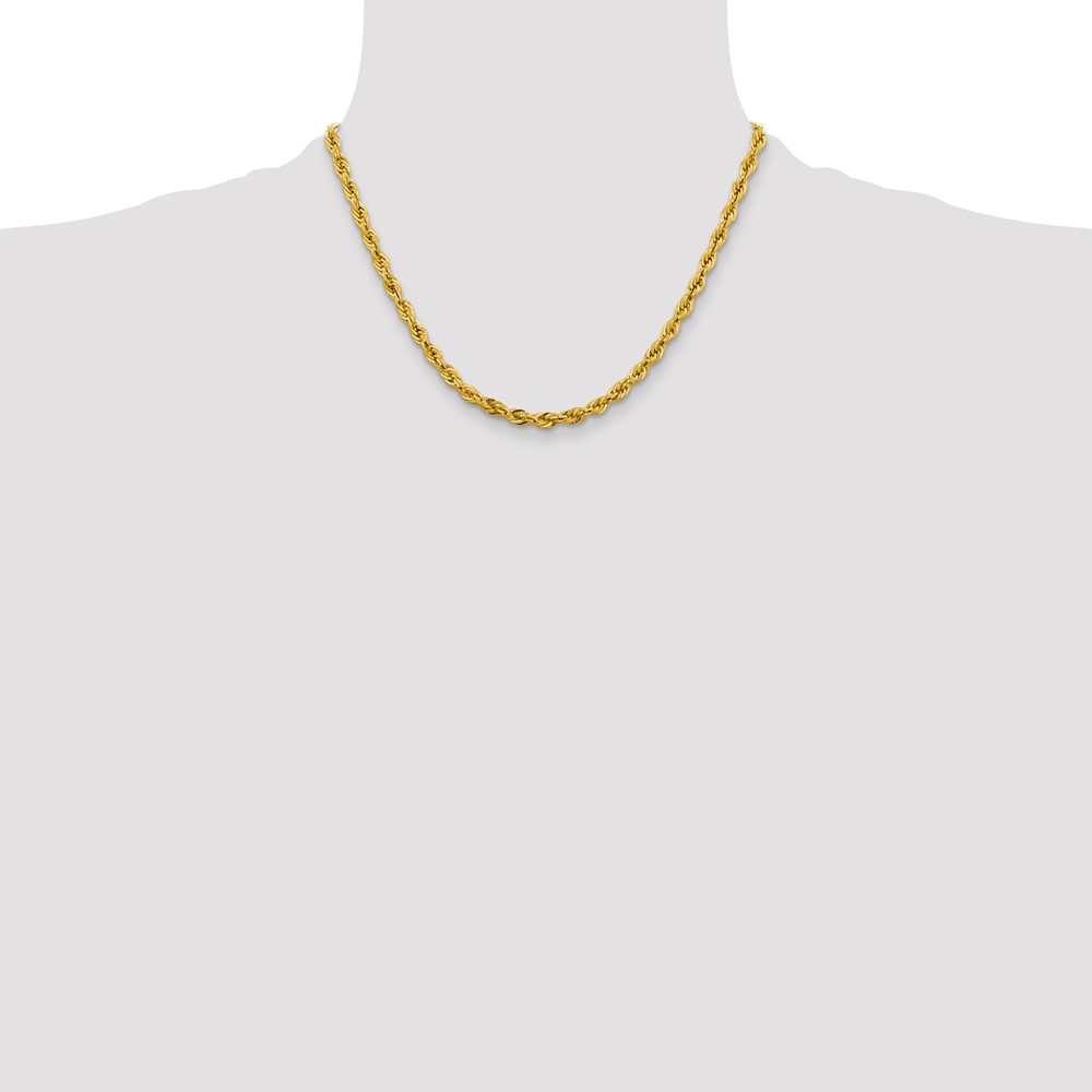 10k 4.25mm Semi-Solid Rope Chain (10BC168-18)