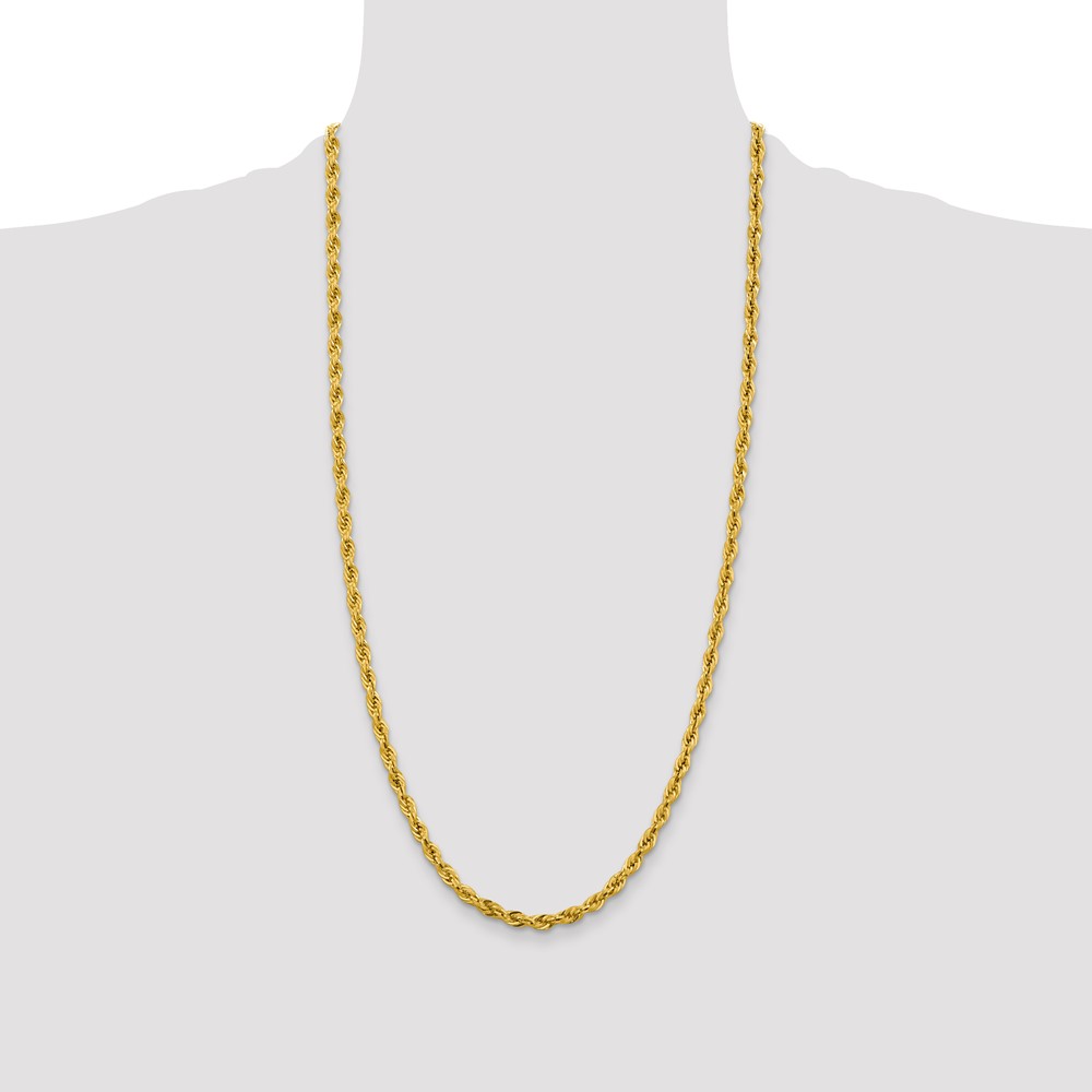10k 4.25mm Semi-Solid Rope Chain (10BC168-28)