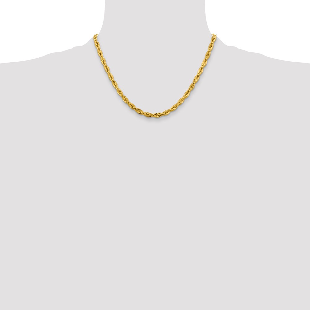 10k 4.75mm Semi-Solid Rope Chain (10BC169-18)
