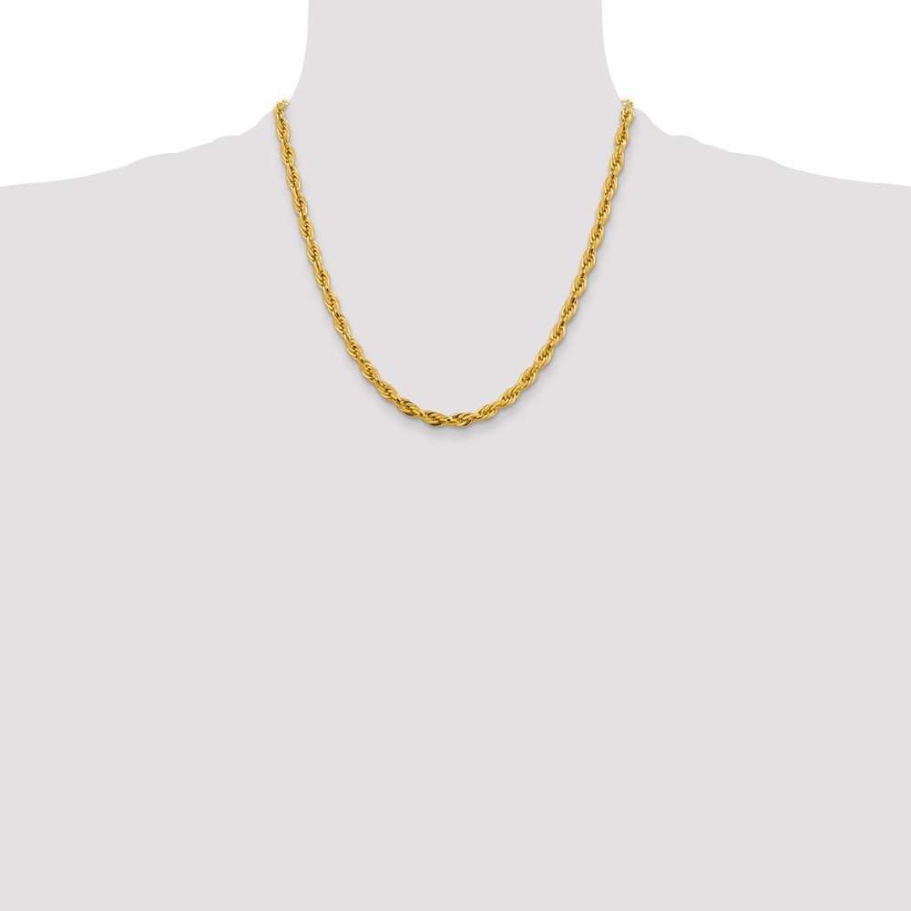 10k 4.75mm Semi-Solid Rope Chain (10BC169-20)