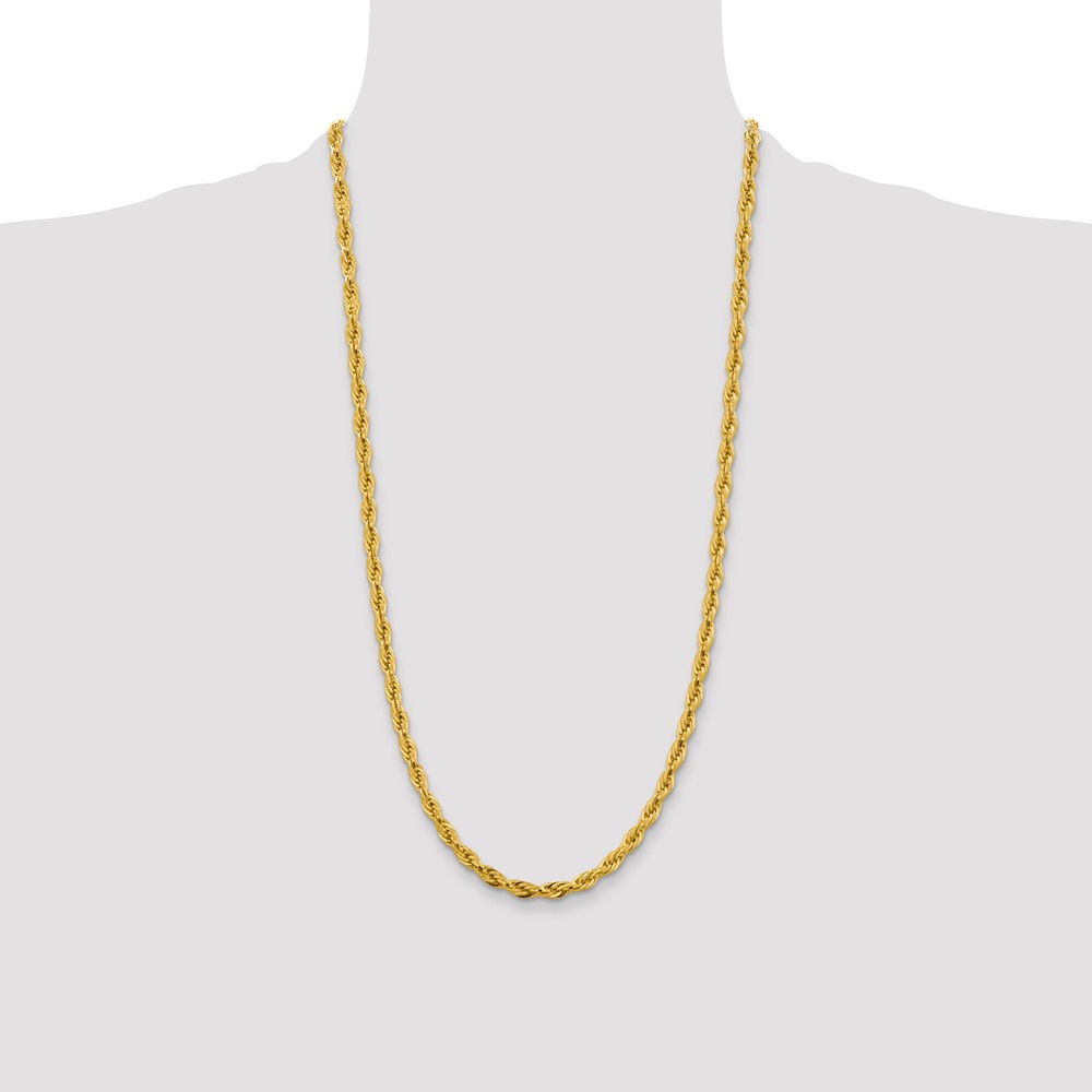 10k 4.75mm Semi-Solid Rope Chain (10BC169-28)